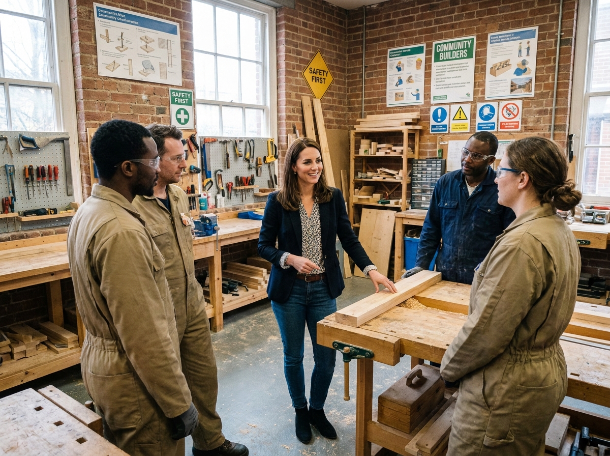 Jeune femme en atelier de formation guidant un groupe d
