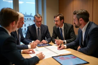 Groupe de professionnels lors d'une conférence à Paris