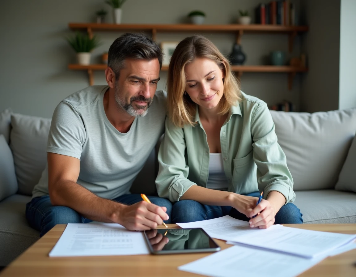 Parents consultant les bulletins scolaires et un calculateur en ligne pour estimer la note de contrôle continu du brevet