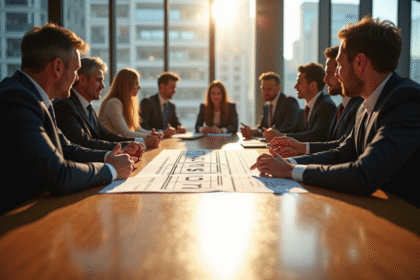 Réunion d'affaires avec discussion sur les 7 Cs